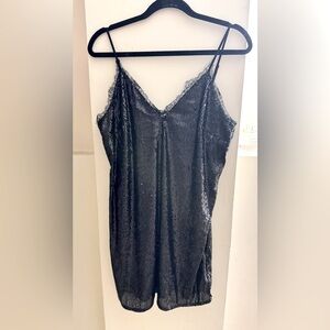 H&M Black Sequin Mini Dress